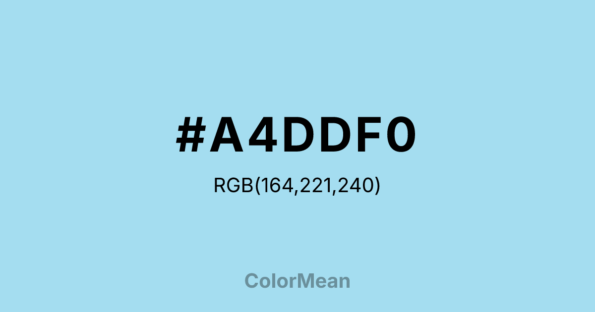 #A4DDF0 color swatch