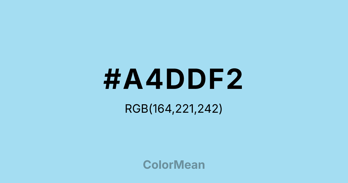 #A4DDF2 color swatch