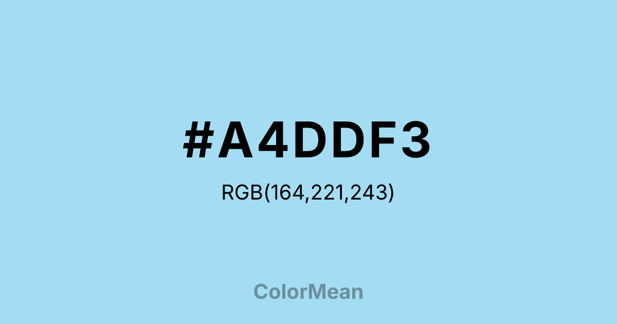 #A4DDF3 color swatch