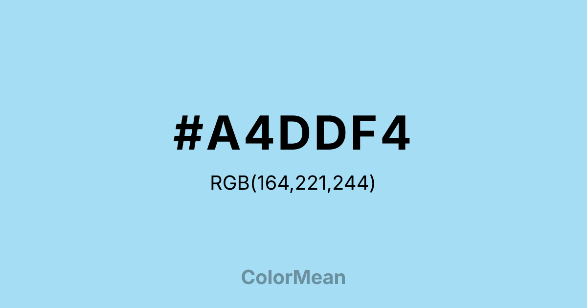 #A4DDF4 color swatch