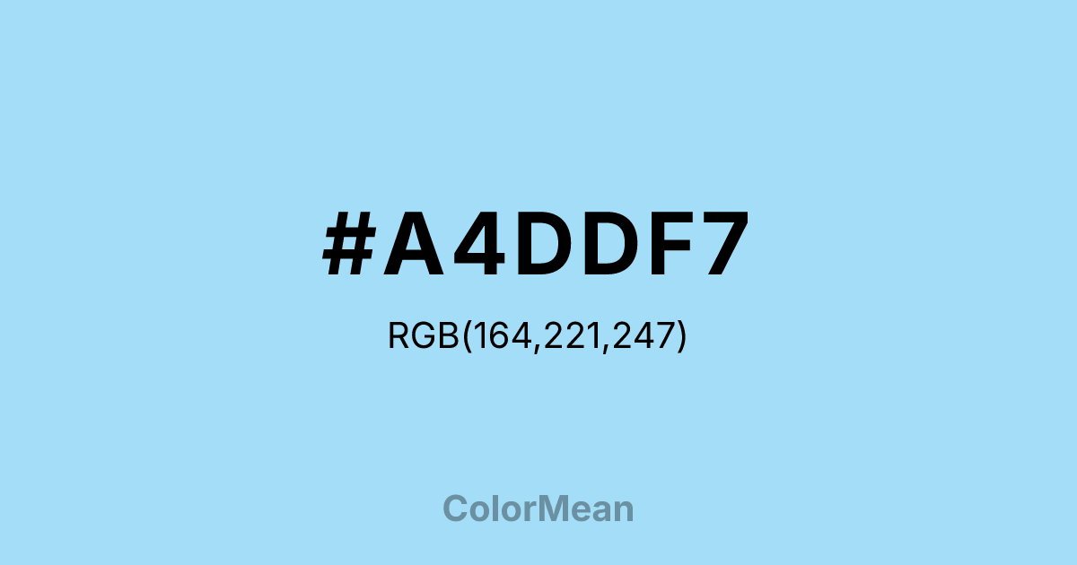 #A4DDF7 color swatch