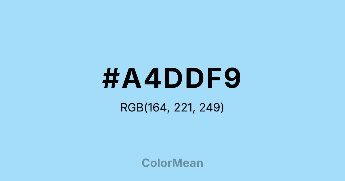 #A4DDF9 color swatch