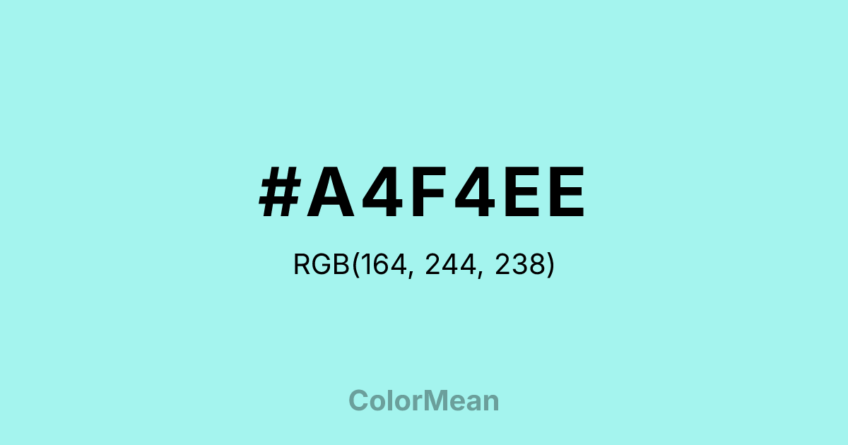 #A4F4EE color swatch