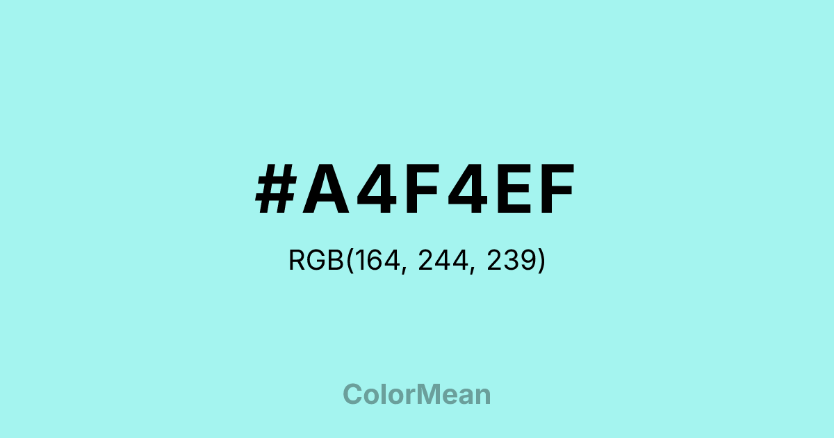 #A4F4EF color swatch