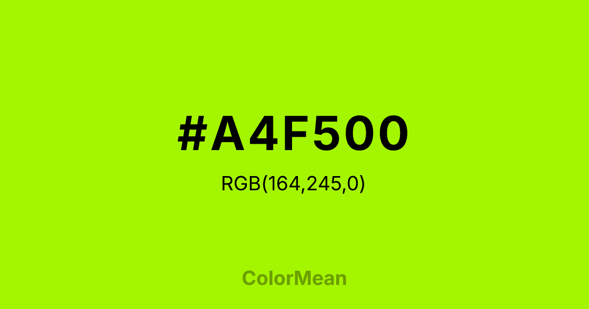 #A4F500 color swatch