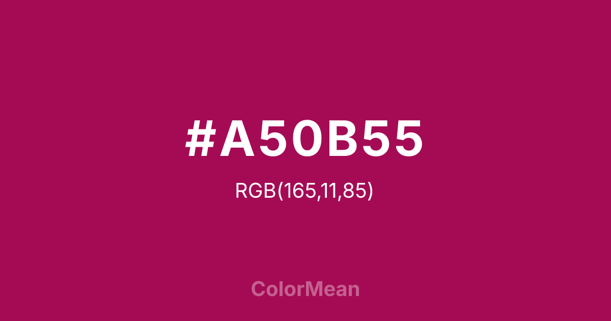 #A50B55 color swatch
