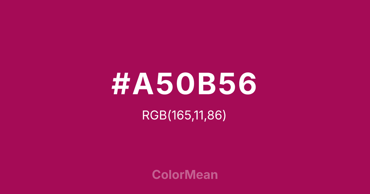 #A50B56 color swatch