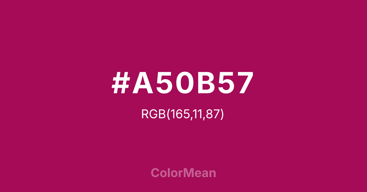 #A50B57 color swatch