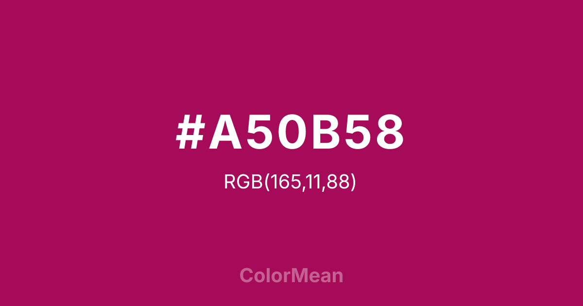 #A50B58 color swatch