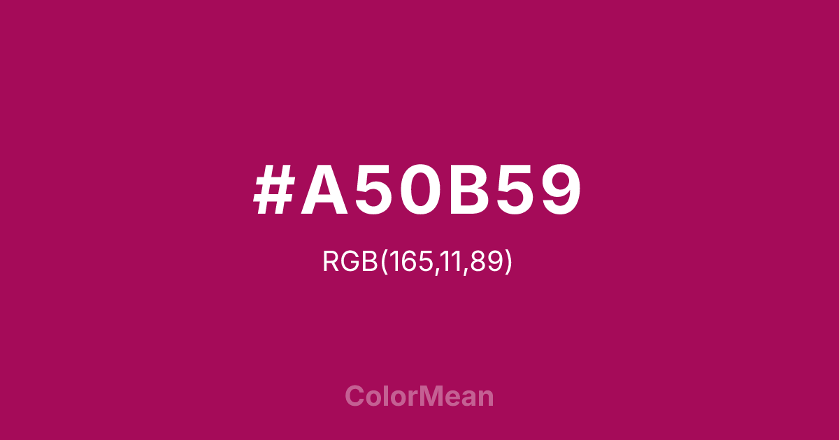 #A50B59 color swatch