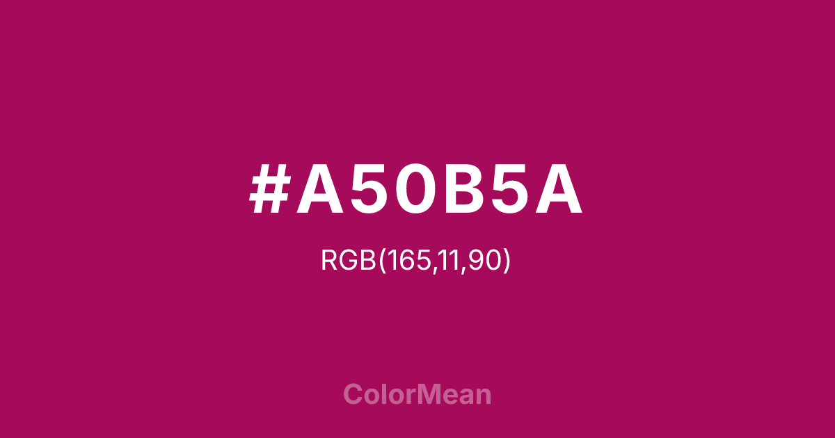 #A50B5A color swatch