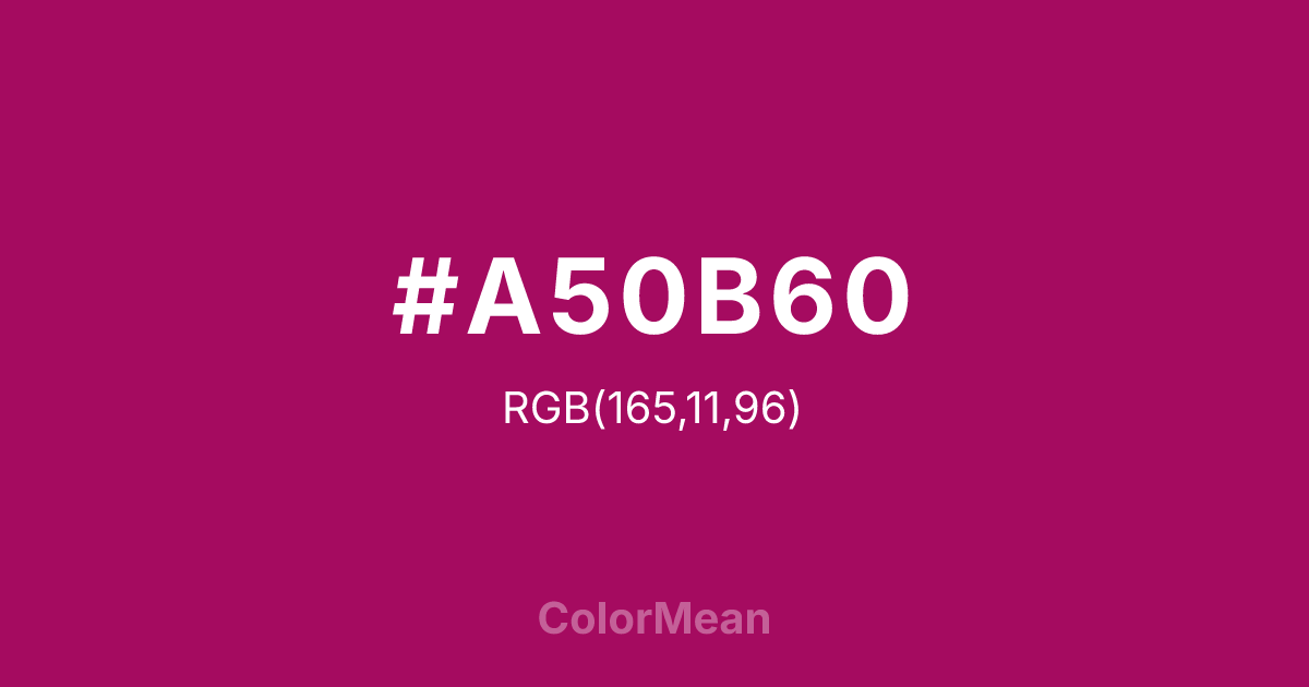 #A50B60 color swatch
