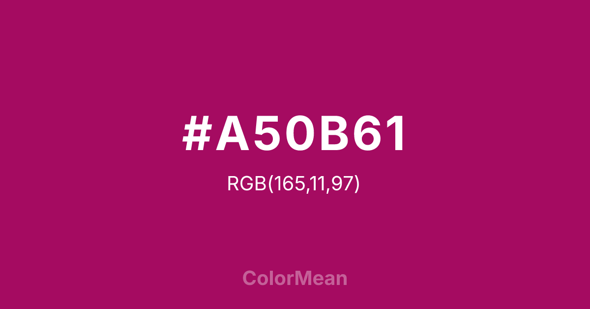 #A50B61 color swatch