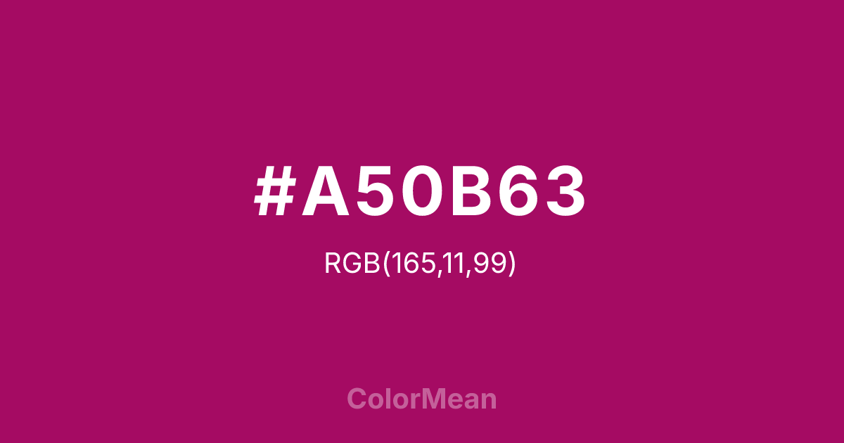 #A50B63 color swatch