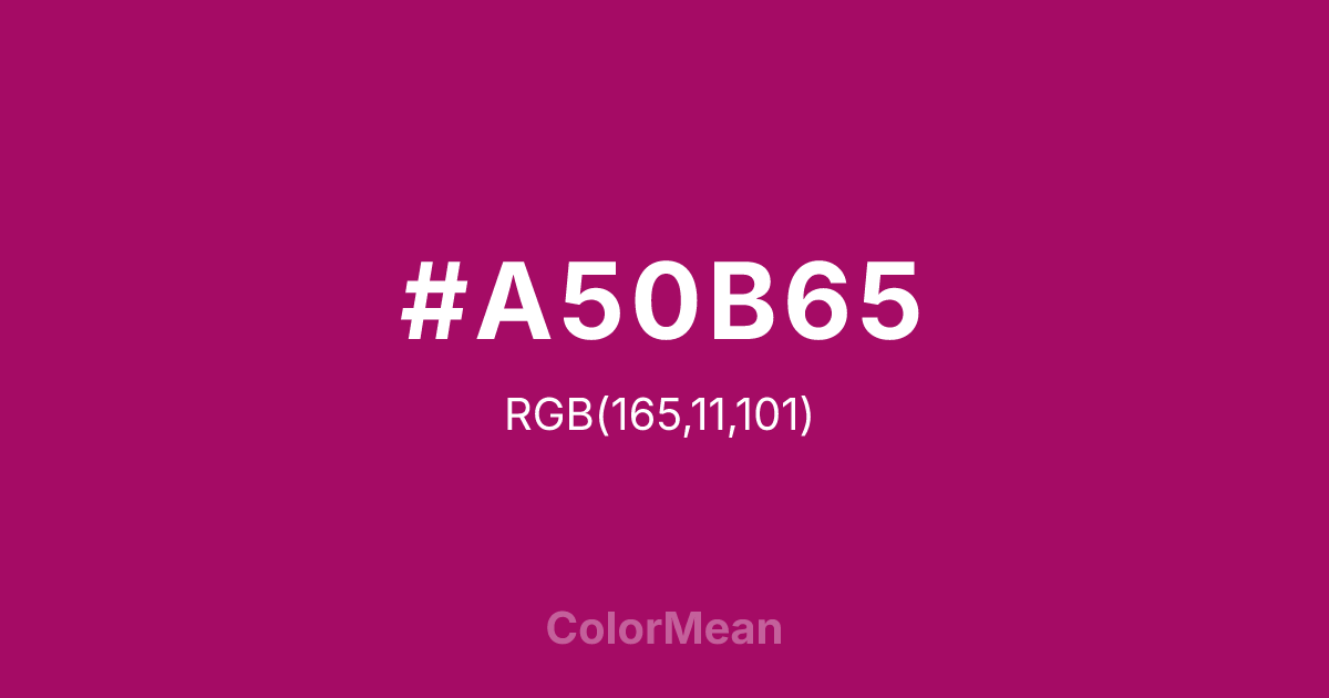 #A50B65 color swatch