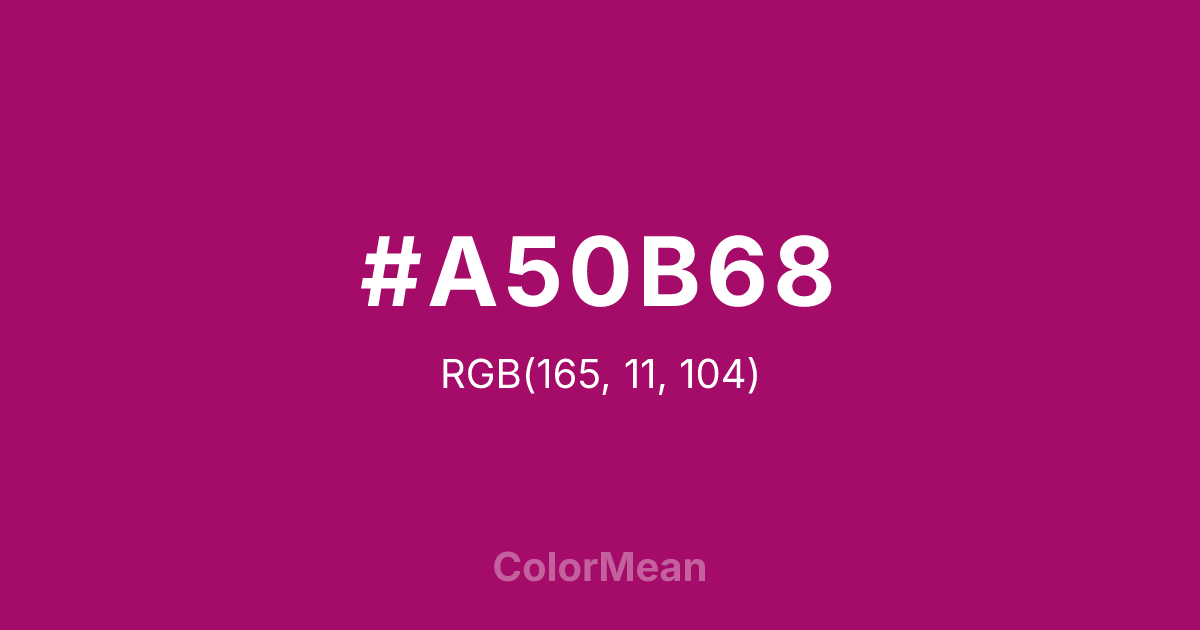 #A50B68 color swatch