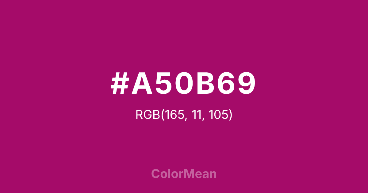 #A50B69 color swatch