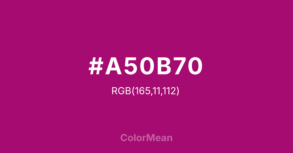 #A50B70 color swatch