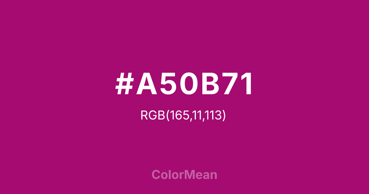 #A50B71 color swatch