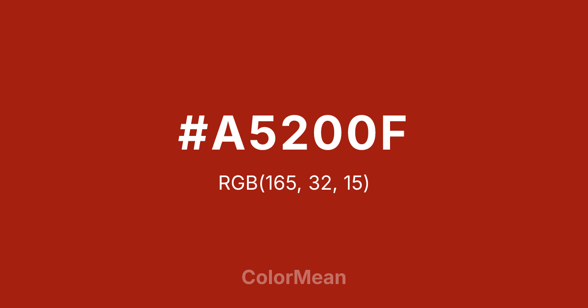 #A5200F color swatch