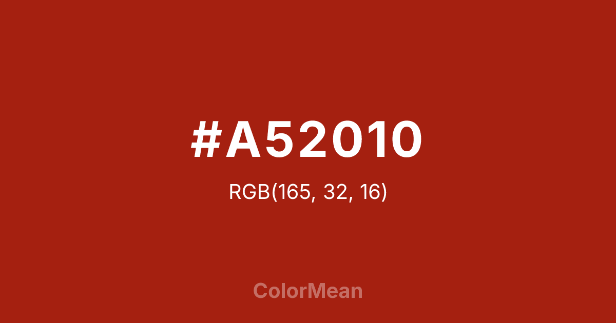 #A52010 color swatch