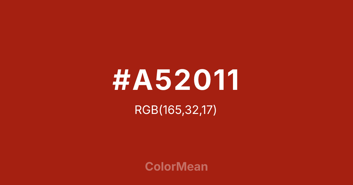 #A52011 color swatch