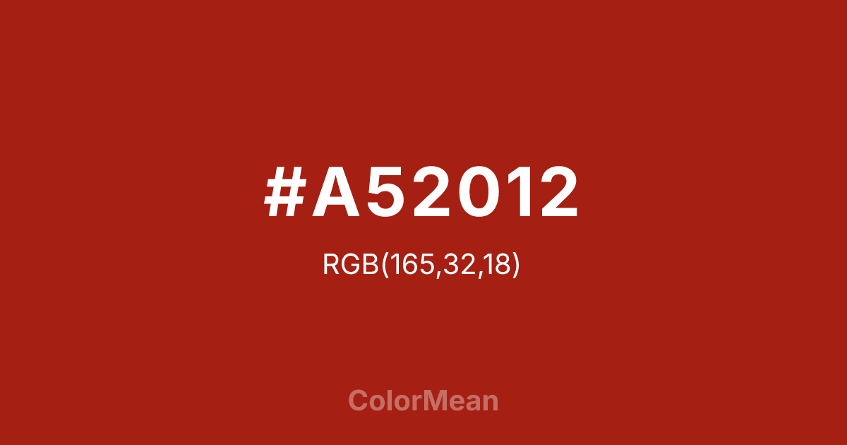 #A52012 color swatch