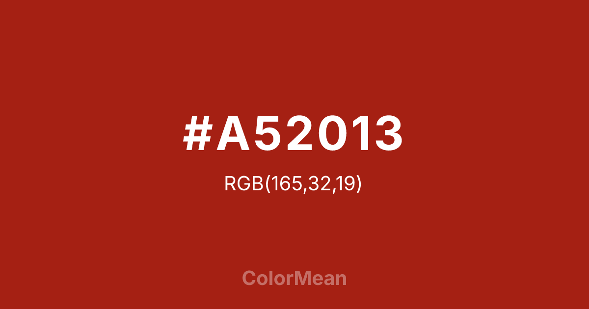 #A52013 color swatch