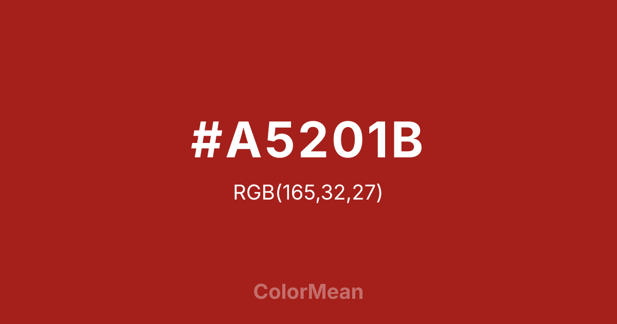 #A5201B color swatch