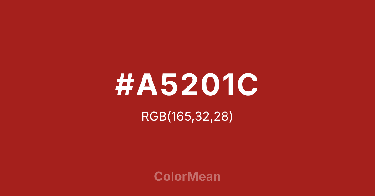 #A5201C color swatch