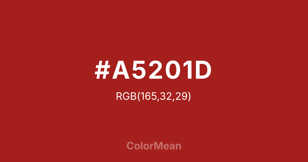#A5201D color swatch