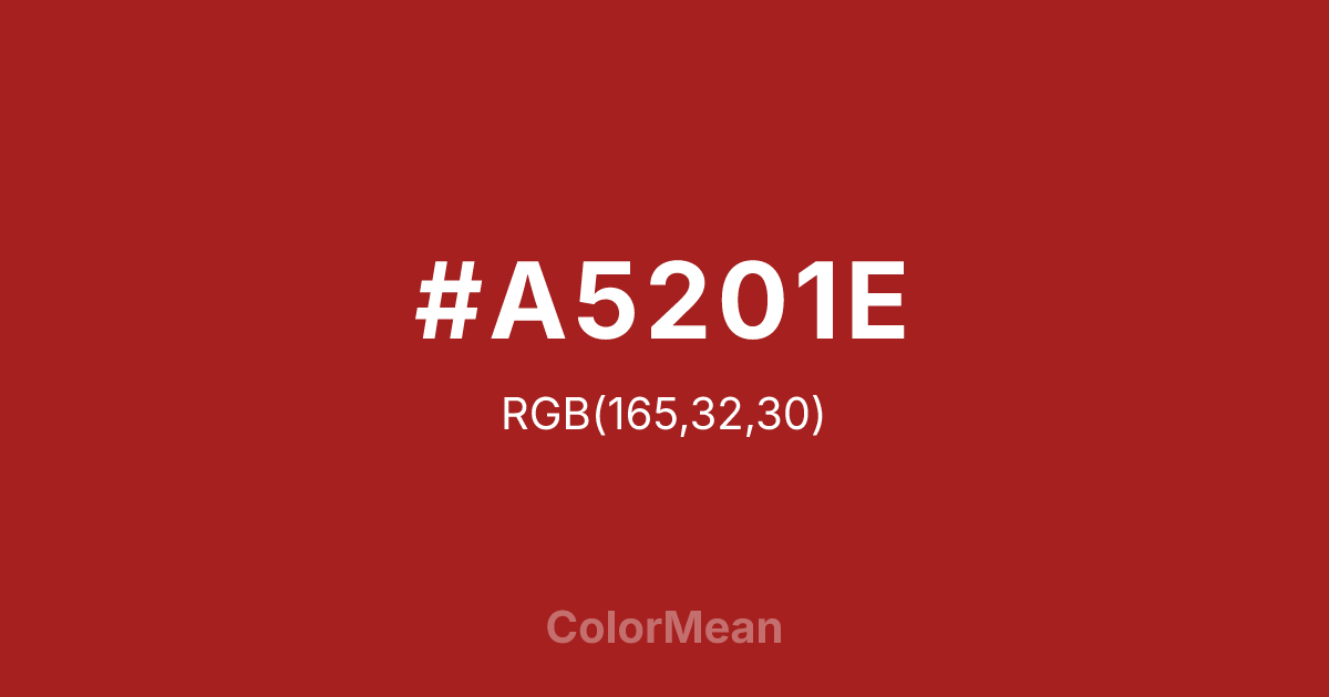#A5201E color swatch