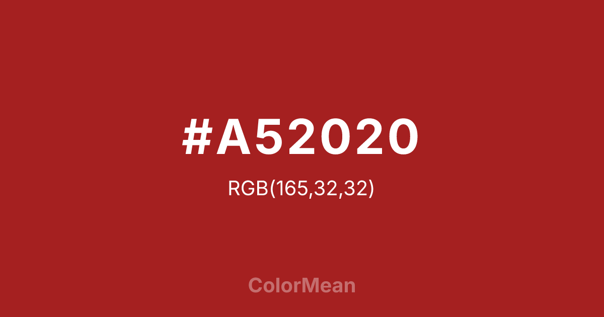 #A52020 color swatch