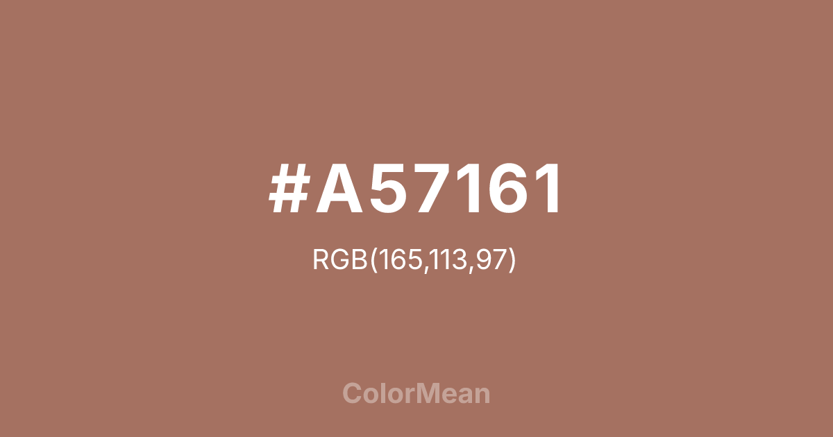 #A57161 color swatch