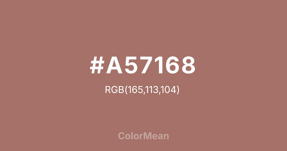 #A57168 color swatch