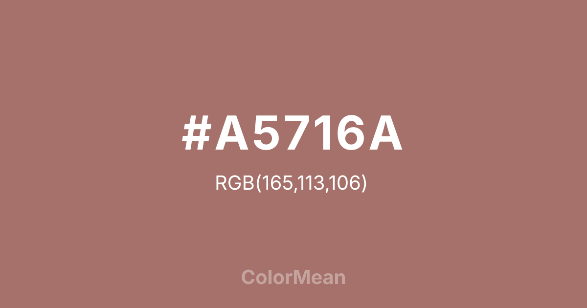 #A5716A color swatch