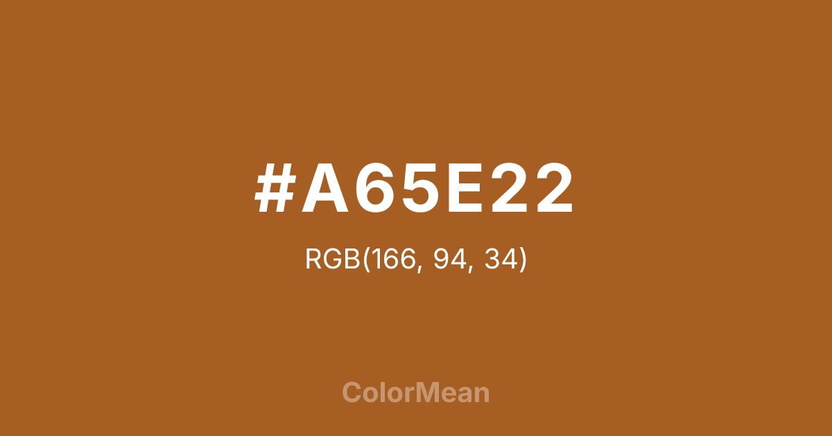 #A65E22 color swatch