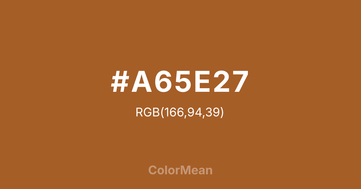 #A65E27 color swatch