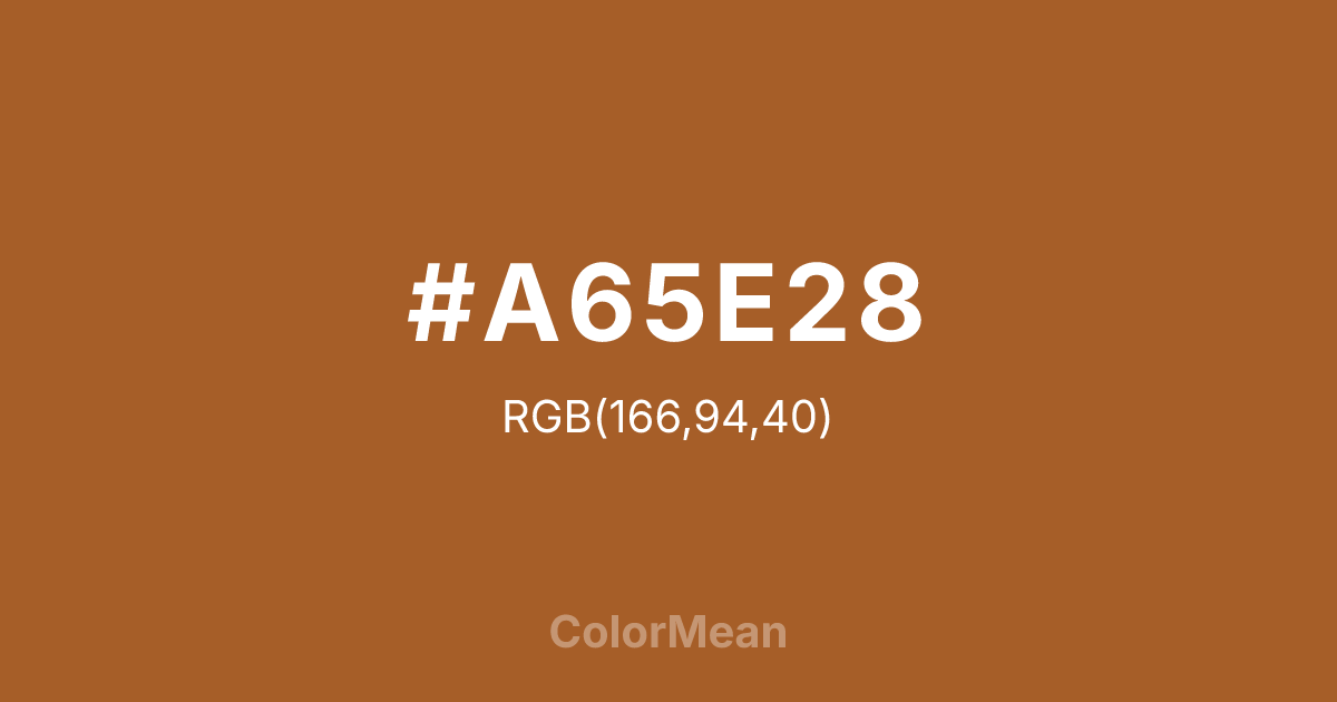 #A65E28 color swatch