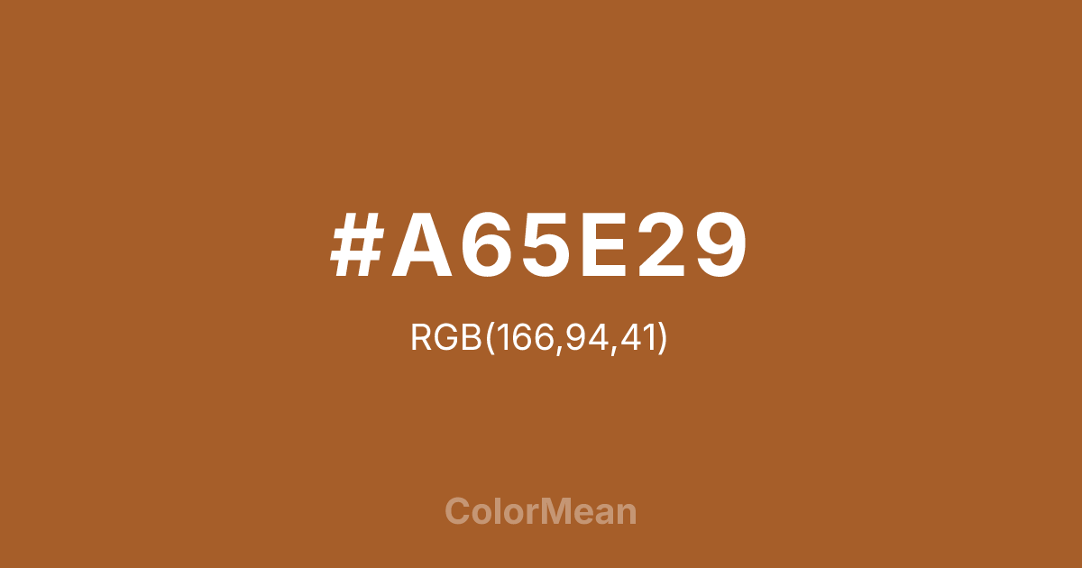 #A65E29 color swatch