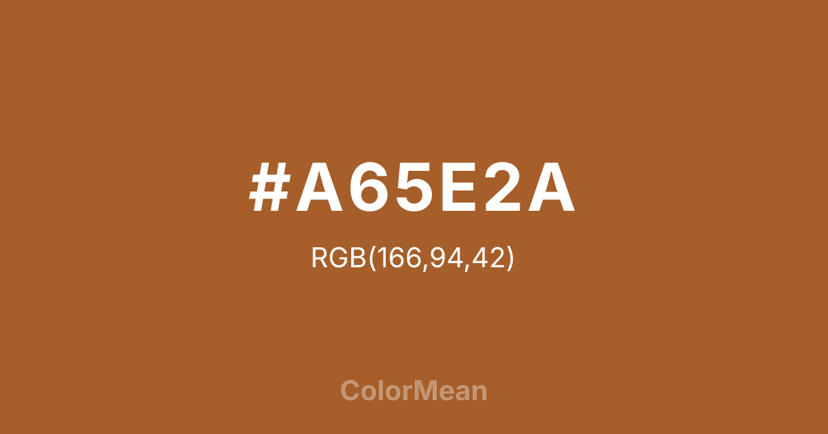 #A65E2A color swatch