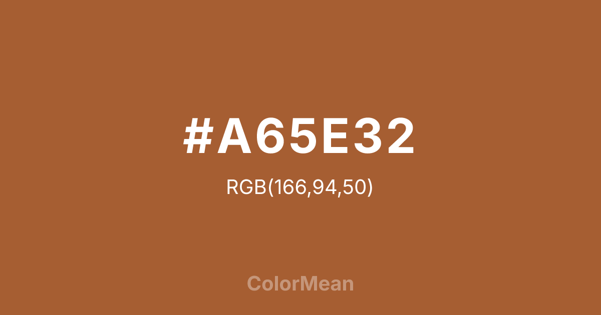 #A65E32 color swatch