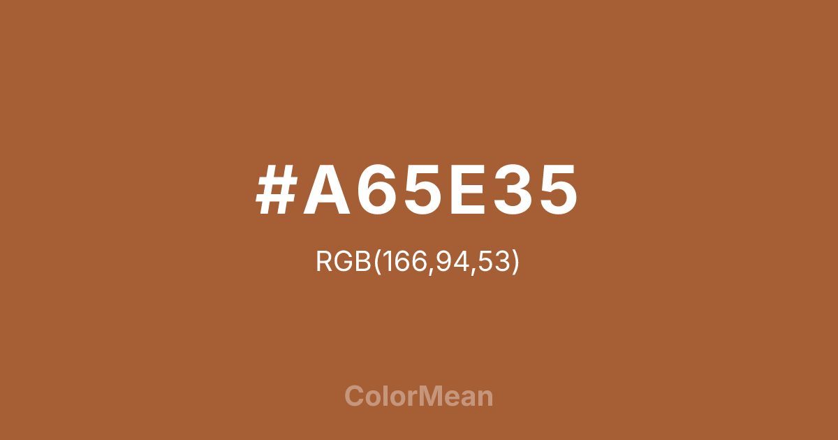 #A65E35 color swatch