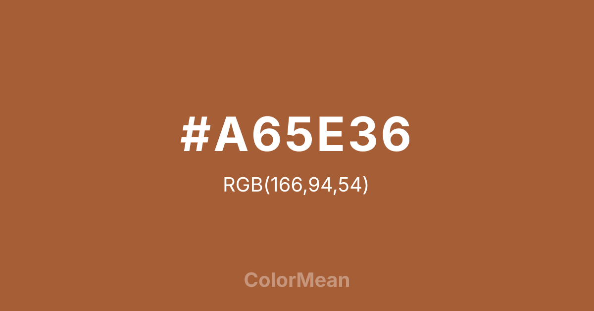 #A65E36 color swatch