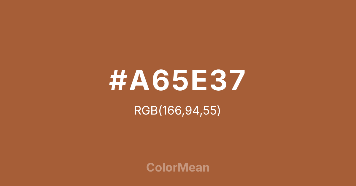 #A65E37 color swatch