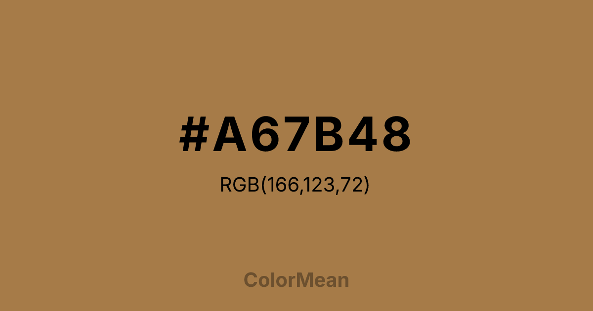 #A67B48 color swatch