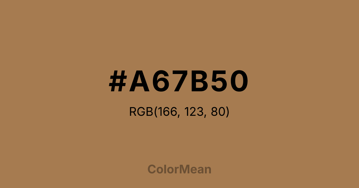 #A67B50 color swatch
