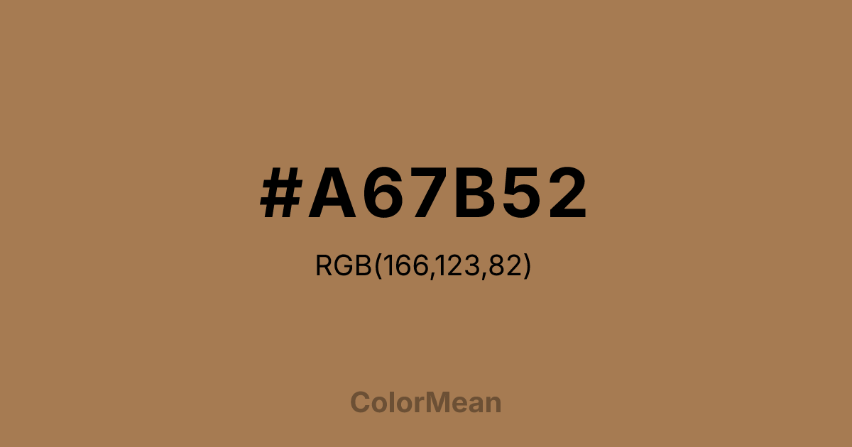 #A67B52 color swatch