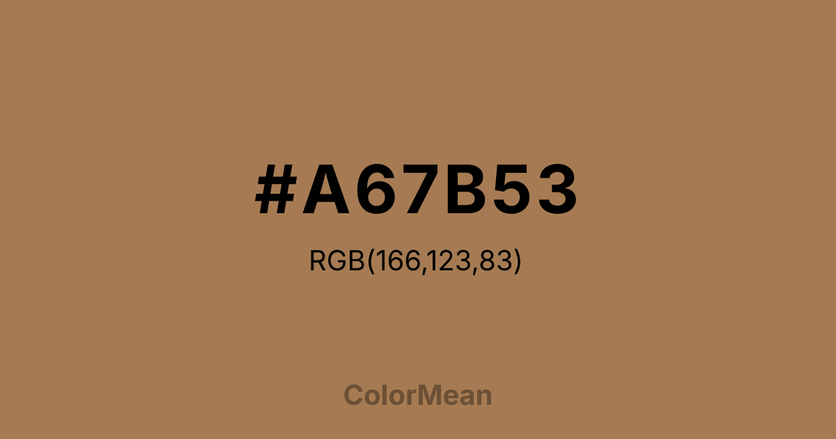 #A67B53 color swatch