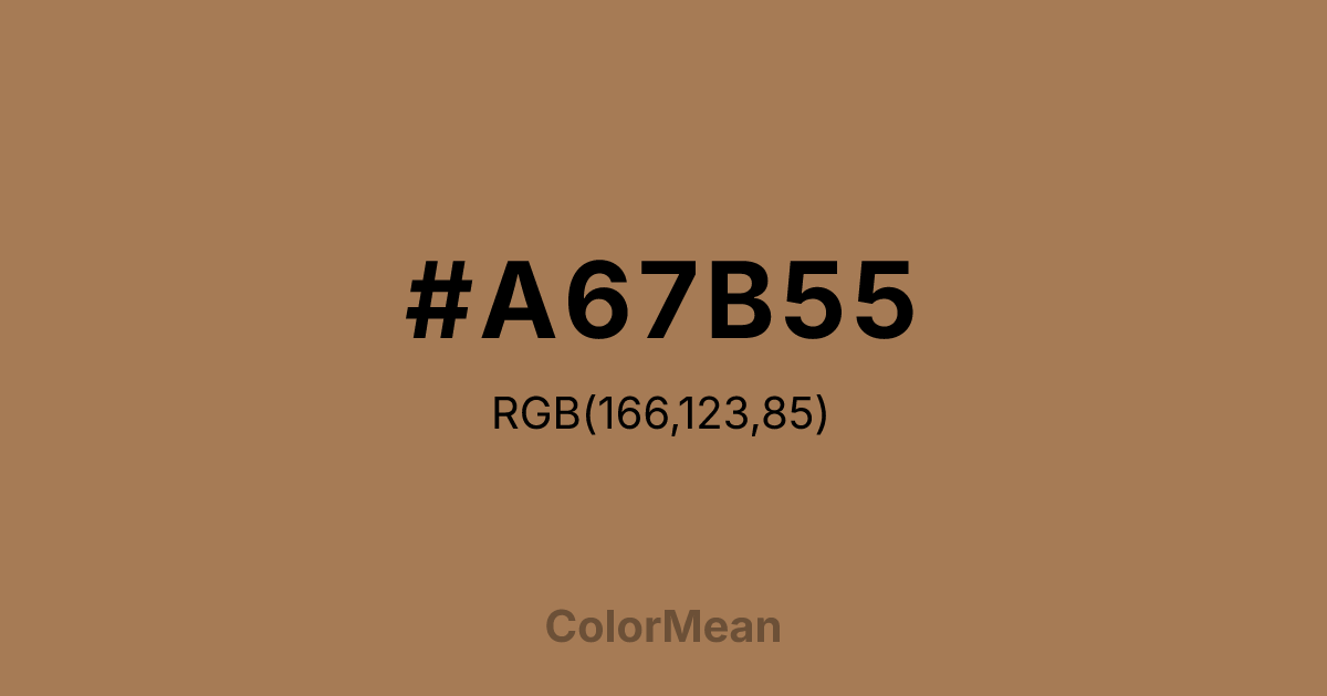 #A67B55 color swatch